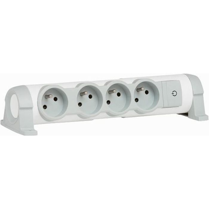 LEGRAND Bloc multiprise Confort mobile interrupteur à voyant 4x2 P+T à câbler
