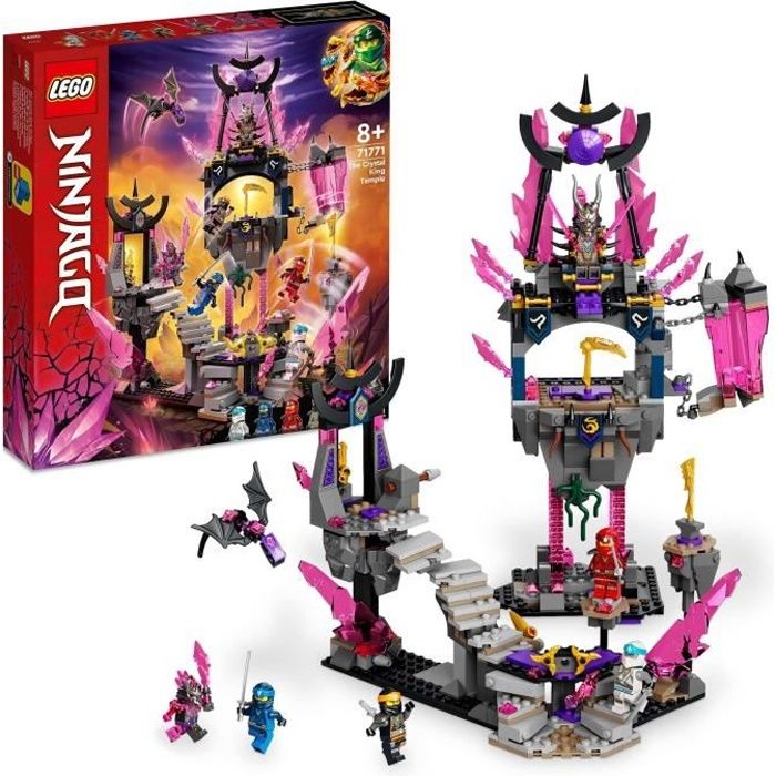 LEGO® NINJAGO 71771 Le Temple du Roi de Cristal, Jouet pour Enfants avec Minifigurines