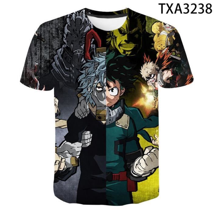 T-shirt bricolage,T-shirt à manches courtes My Hero Academia pour hommes, femmes et enfants, humoristique, Anime, été, 2021