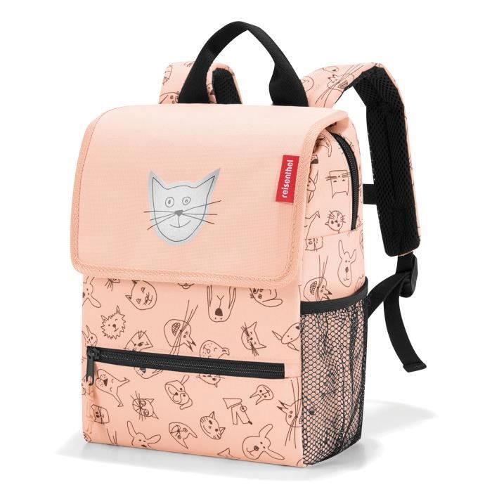 reisenthel backpack kids, sac à dos, sac de voyage, loisir, cats and dogs rose, IE3064