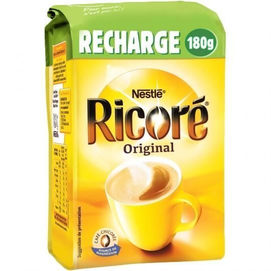 RICORE Café chicorée solubles recharge de 180 g