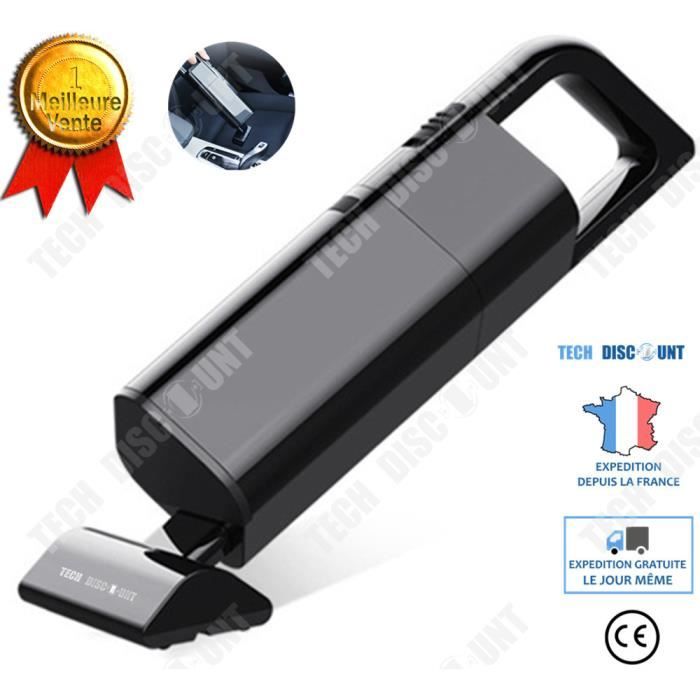 TD® Aspirateur voiture robot de table sans fil puissant vapeur rechargeable batterie lavable à main portable filtre vitesse voyage
