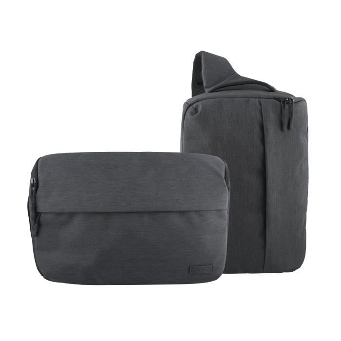 T'nB DC2IN1BL URBAN Sac photo 2 en 1 - Compatible Reflex, Bridge, Hybride - Gris bleu