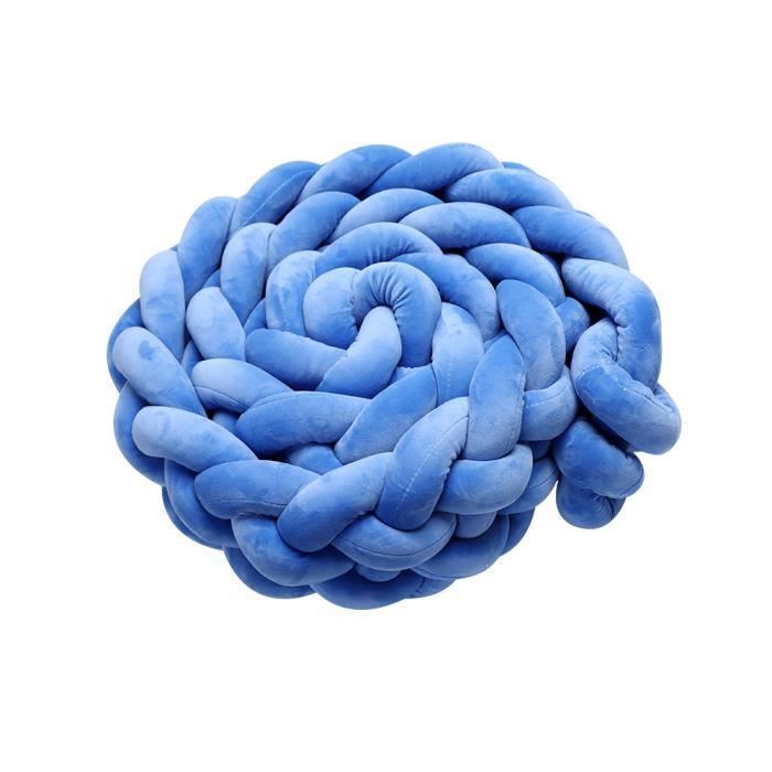 Tour de lit bebe 300cm MERKMAK - tour de lit tresse bebe fille et les garçon coussin serpent bébé rouge-orange-5