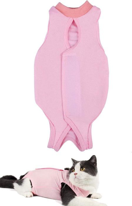 Meilleurs prix pour Gilet de Récupération de Chat, vêtements de soins pour animaux de compagnie, Cat Restauration Convient Plaies Abdominales Maladies