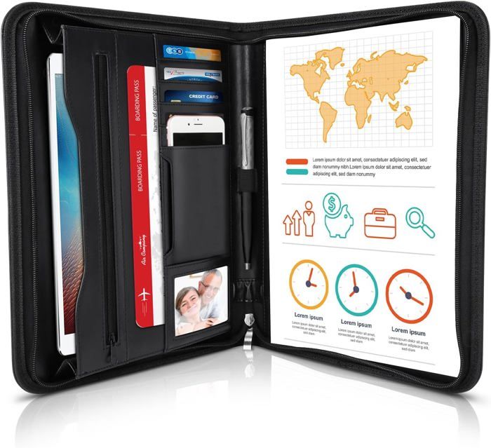 Relaxdays Organiseur De Documents En Bambou, DIN A4, 5 Espaces, Pour Le