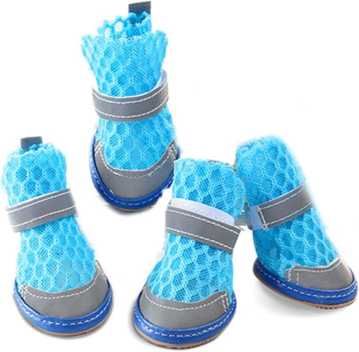 Comparer les prix de Chaussures pour chien chaussures respirantes pour petit chien sandales imperméables pour animaux de compagnie protection durable