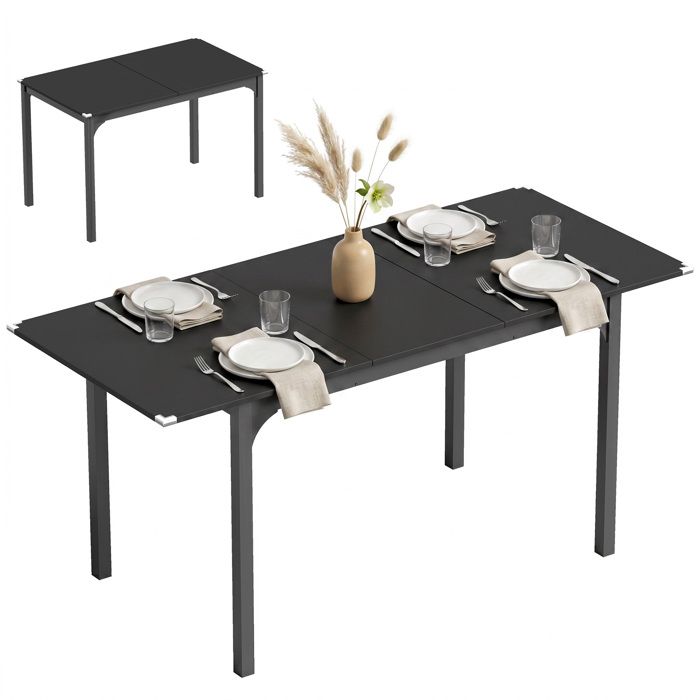 Homcom – Table pliante sur roulettes 140x76cm – 2 tiroirs et placard – Charge max 30kg – Idéale pour espaces réduits Homcom – Table pliante sur roulettes 140x76cm – 2 tiroirs et placard – Charge max 30kg – Idéale pour espaces réduits