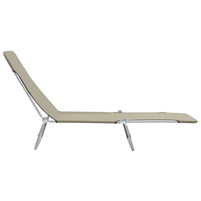 Bon plan Transat extérieur JILI HOT Chaises longues pliables lot de 2 Acier et tissu pour campingjardin