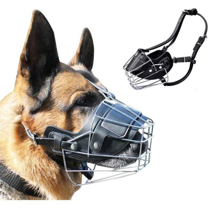 Comparer les prix de Muselière En Métal Muselières Pour Chiens Muselière En Cuir Pour Grands Chiens Mordre Et Sécurité Pour La Plupart Des Chiens