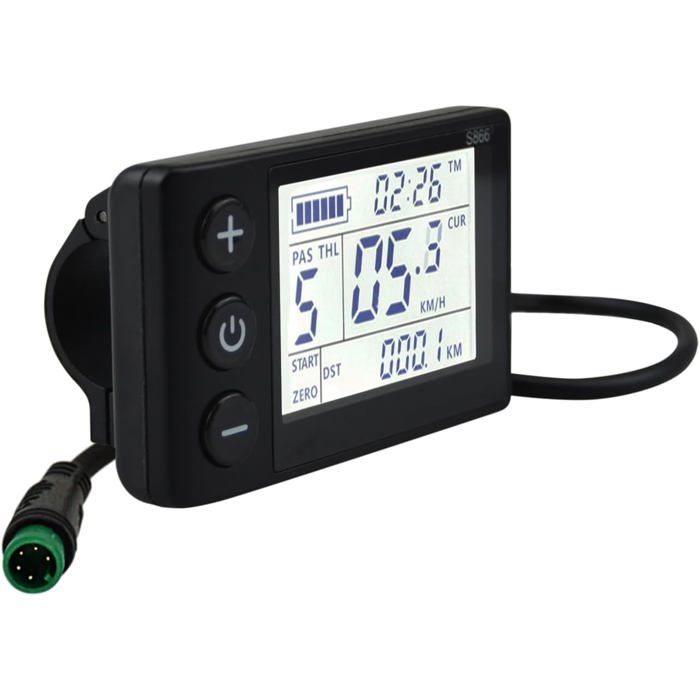 Écran LCD S866 Pour Vélo électrique - Grand écran étanche, Facile à Installer Sur Guidon 22,2 Mm - 13
