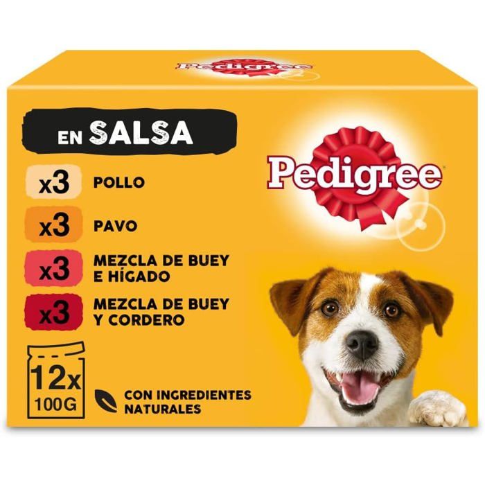 Nourriture humide pour chiens - PEDIGREE - Multipack 4x12 sachets 100g - Saveurs variées - Ingrédients naturels