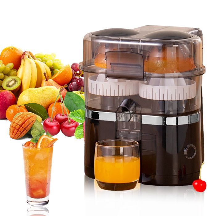 Extracteur De Jus, Avec Double Tête Et Coupeur, 200 W