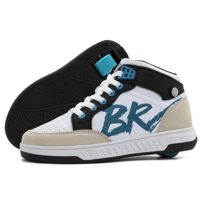 BREEZY ROLLERS Chaussure à Roulettes Skater Blanc Multicolore - Chaussures à roulettes Heelys