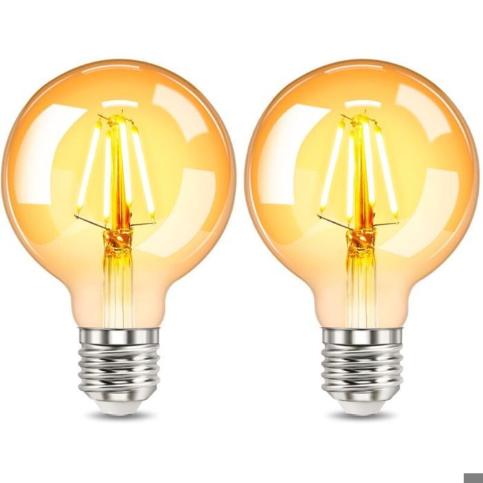 Ampoules LED 4W Edison Vintage G80 Blanc Chaud 2200K E27 4W Equivalent à 40W Ampoule Rétro à Filament Rétro Antique Lampe décorative