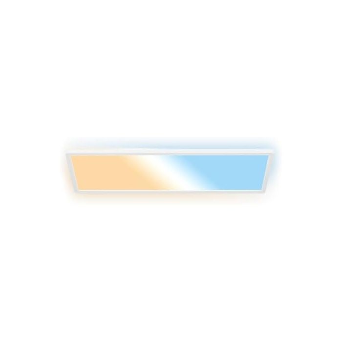 - Plafonnier LED plat avec télécommande CCT réglable de chaud à lumière du jour intensité réglable Blanc Rectangulaire AMPOULE