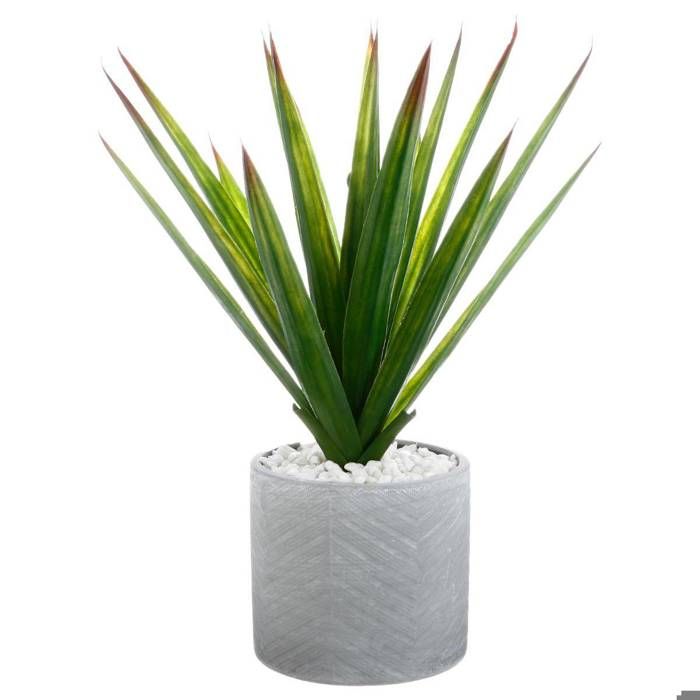 Aloe vera artificiel pot céramique H48cm - Atmosphera Créateur dintérieur