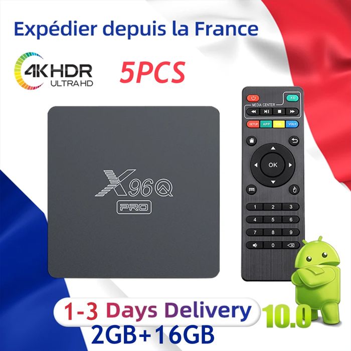 android tv box android 10 x96q pro smart tv box dual wifi bt 1go 8go allwinner h313 6k netflix google store boite multimedia box and cdiscount tv son photo