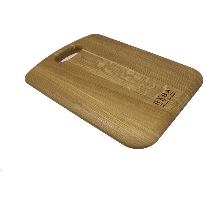 RYBA Planche à découper en Bois - Excellente alternative au plateau de service ou au plateau à fromage - dimensions 45 x 30 x 2 cm
