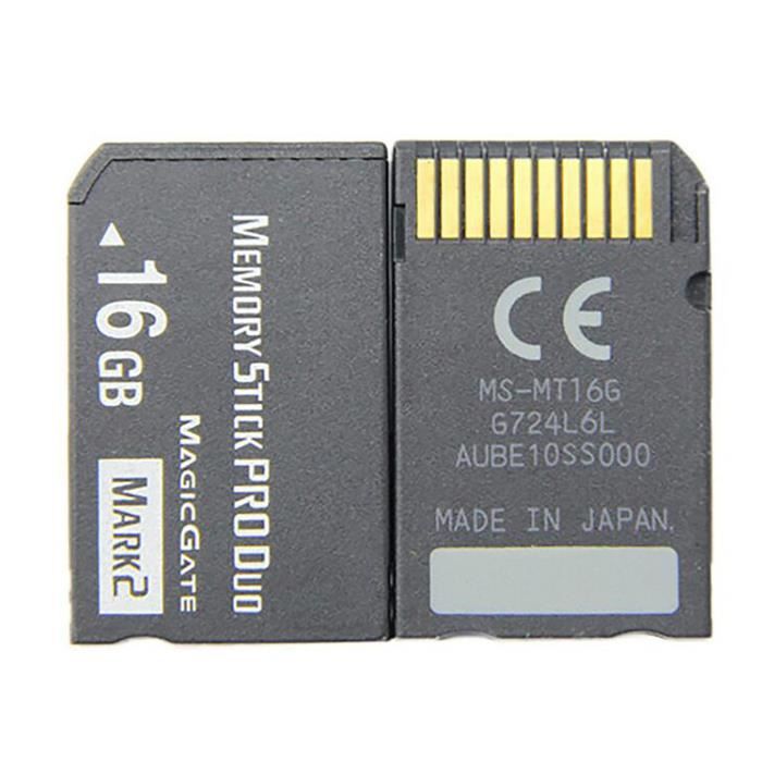 16 Go Carte mémoire Memory Stick Pro Carte mémoire Thumb Drive Flash pour appareil photo, SLR, PSP