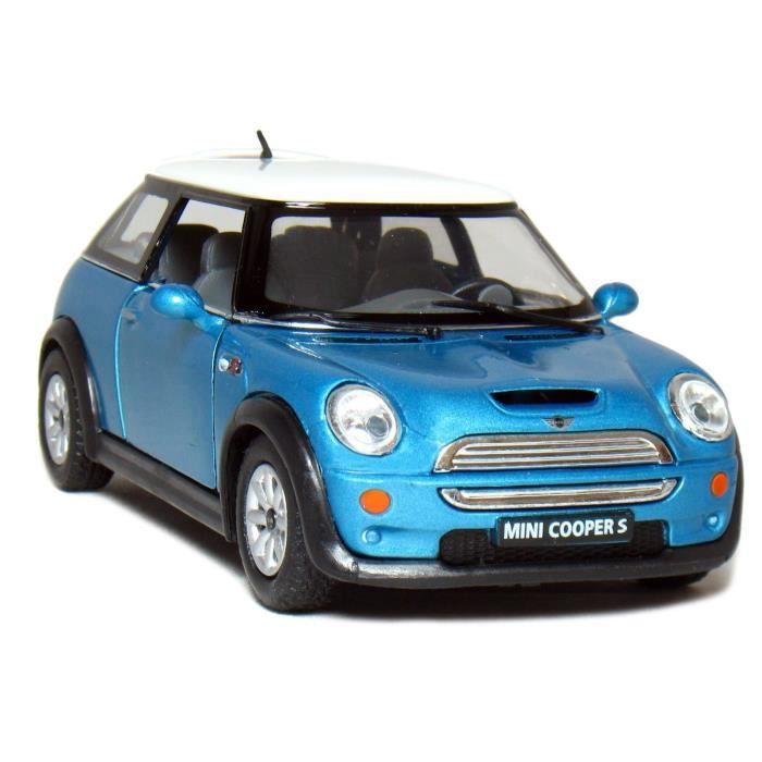 Voiture Electrique G2uap 5 Mini Cooper S 1 28 Scale Bleu