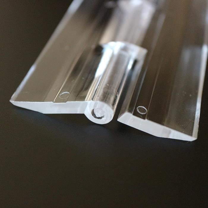 Lot De 3 Charnières Piano En Acrylique Transparent – 64 Mm, Pour Meubles Légers, UK