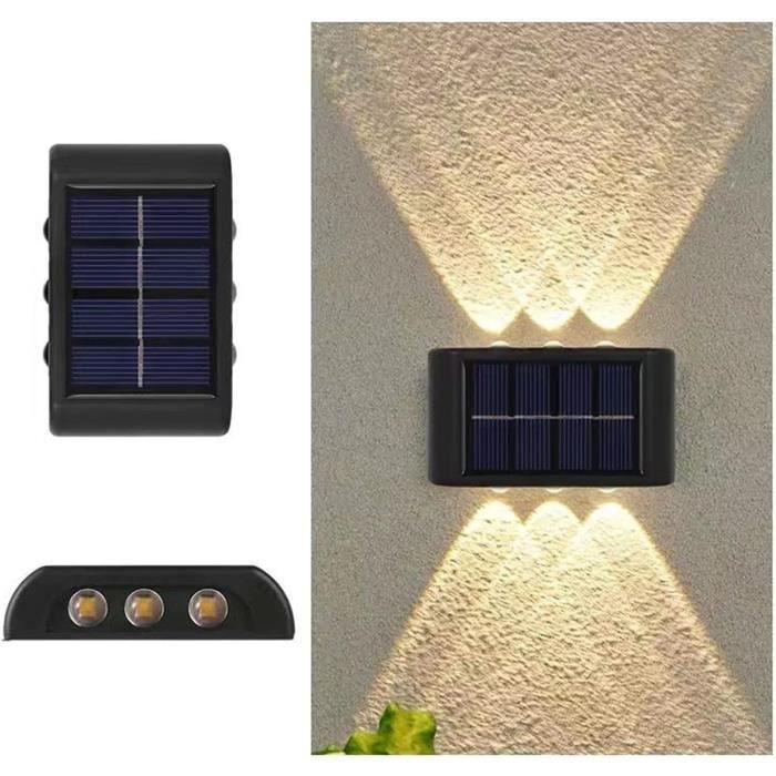 Applique Murale Exterieur Solaire 4 Pièces, Étanche IP65