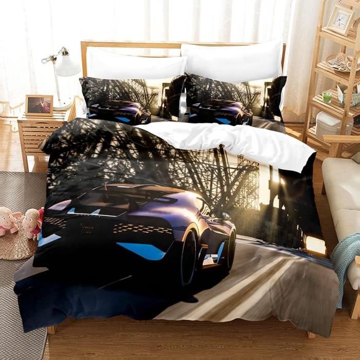 Parure De Lit 3D Ciel Bleu Bouddha - Housse De Couette 200x230cm Avec Taies D'Oreiller