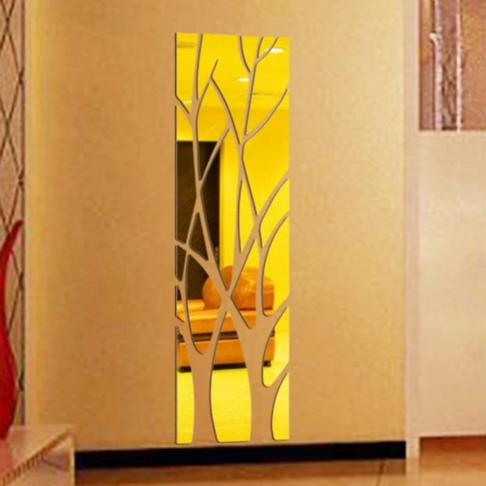 papier peint miroir de style moderne amovible decal art mural autocollant mural accueil chambre bricolage gdqz 3043 cdiscount bricolage