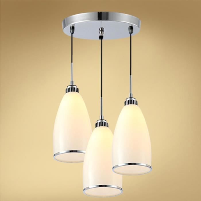 I Blanc Rond Verre Lampes Suspendues Moderne Simple Lampe A