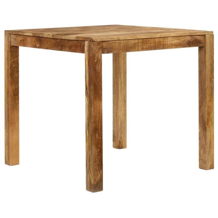 Jills - TABLE A MANGER SEULE - Table à dîner - Bois de manguier massif 82x80x76 cm