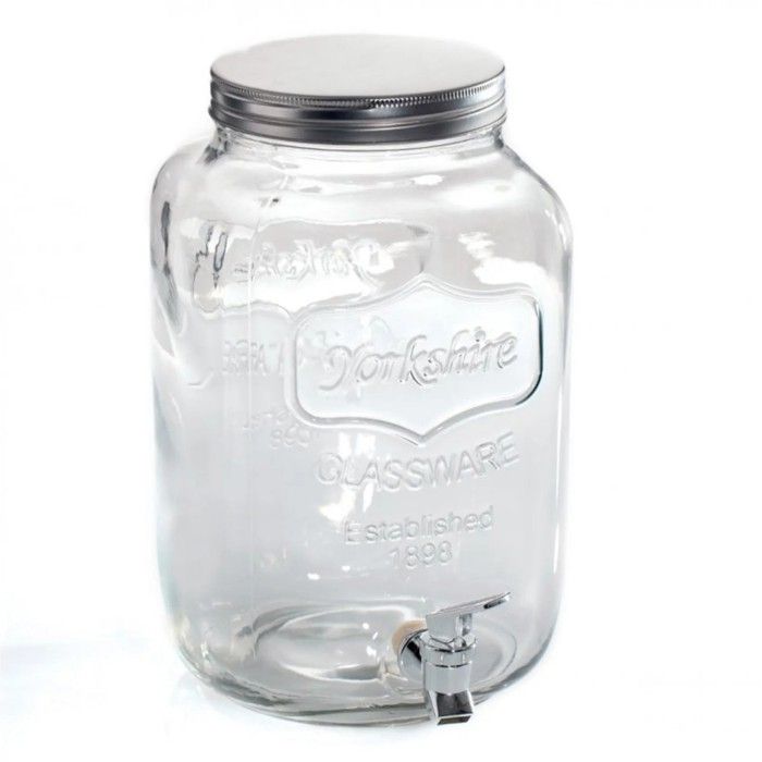 Distributeur De Boissons En Verre 2.8 L Avec Robinet - Pour Réfrigérateur, Cocktails, Jus, Design élégant