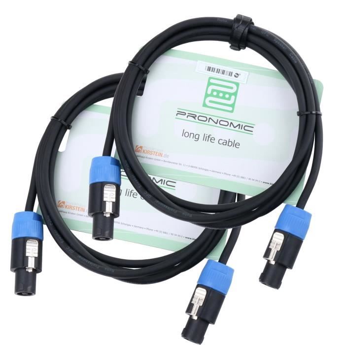 Câble Pour Enceintes Wentronic 10m - 2 X 1.5mm² - Blanc - Pour Connexion Hi-fi, Home Cinéma