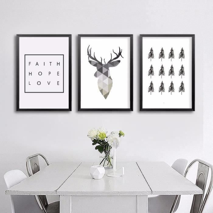 Xy Cerf Foi Citation Toile Peinture Nordique Affiche Wall Art Tirages Scandinave Decoration Photos Pas Etire P Xyprm4a0744 Achat Vente Tableau Toile Cdiscount