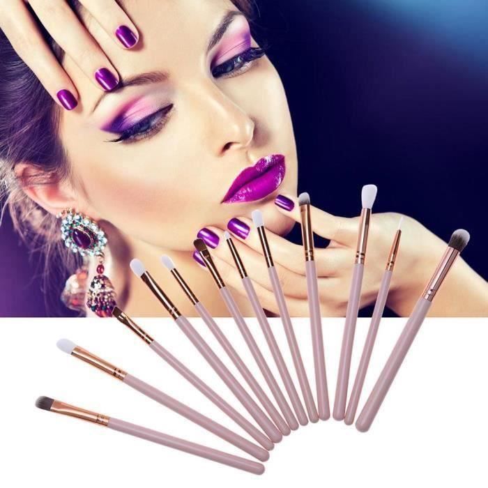 Yesmile Pinceaux De Maquillage 12Pcs Make Up Fondation Sourcils Eyeliner Fard /à Joues Cosm/éTiques Correcteur Pinceaux Maquillage Brosses C,