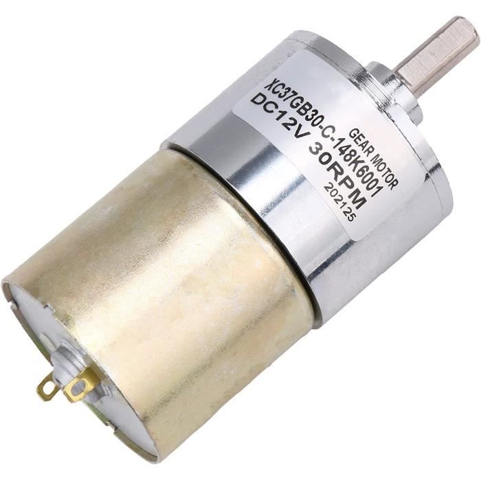 Moteur Électrique Réversible 12V 33RPM - Boîte De Vitesses Haute Puissance - 5000 Tr/min
