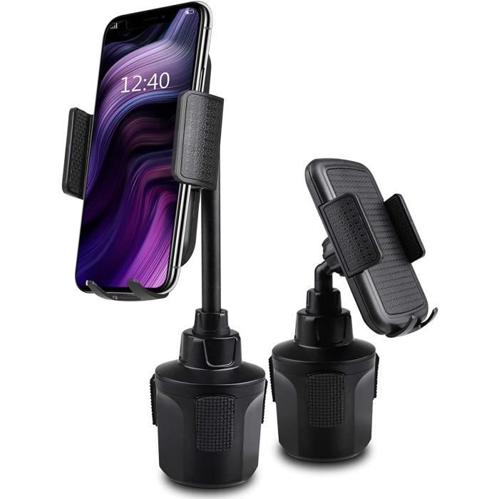Support Téléphone Porte-Gobelet 2 En 1 Réglable 360° - Fixation Voiture Et Camion