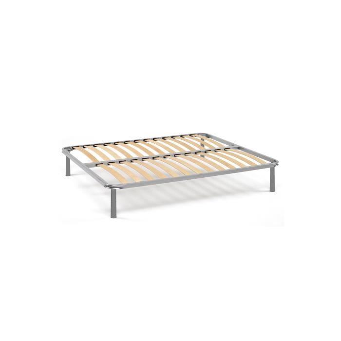 Sommier Double à Lattes Bois 160x190 - Hêtre Multiplis - Orthopédique 35 Cm