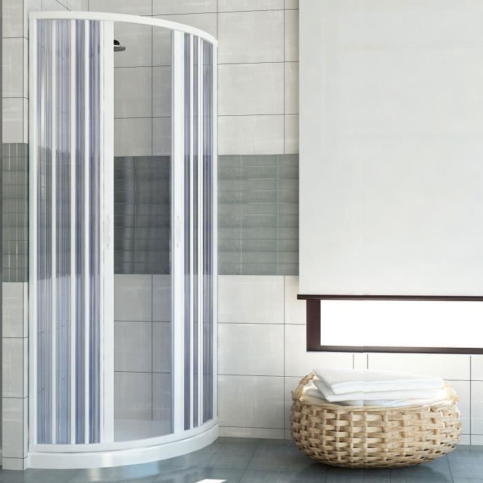 Cabine Paroi De Douche En Plastique Pvc Mod Scorpione 80x80 Cm