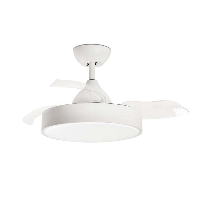 Ventilateur de plafond avec pales escamotables Ø97 cm - RIMO - Modèle RIMO - Blanc