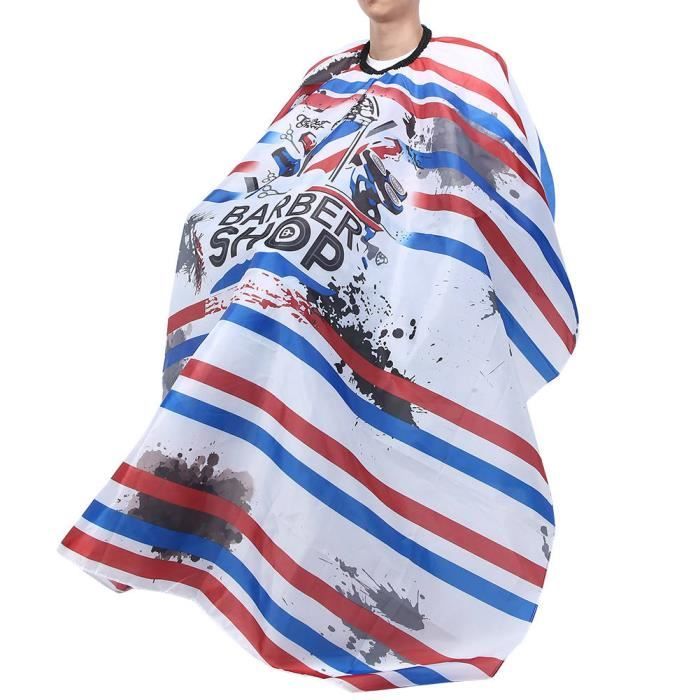 Drfeify Cape de coiffeur Tablier de Coiffure Imperméable à L'eau Anti-statique Cape Robe Tissu de Coupe de Cheveux Salon de