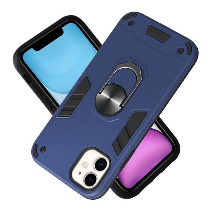 Coque silicone avec anneau iPhone 11 (bleu) 