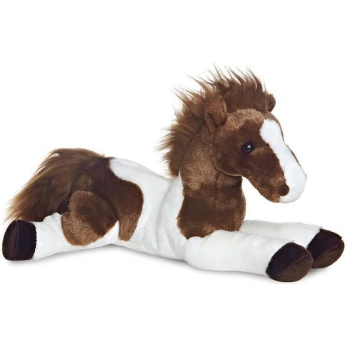 Peluche cheval marron discount
