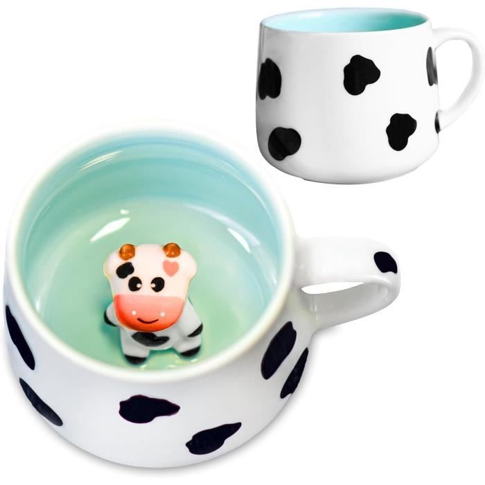 Disoza Tasse Dinosaure 3D - Cadeau Pour Fee - Tasse Ignonne Avec Figurine Intérieure - Cadeau