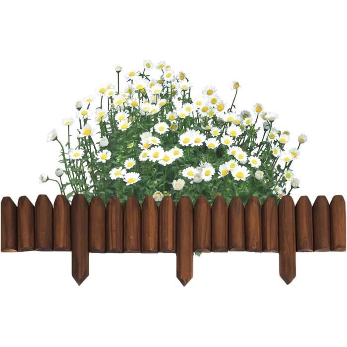 8 Pièces Bordure De Jardin Barrière Clôture 4.6m Noir, Bordure De Jardin Barriere Cloture 4 6m Noir Bordure De Pelouse Aspect Bois Bordure De Tonte Plastique Pour Jardin 95862992