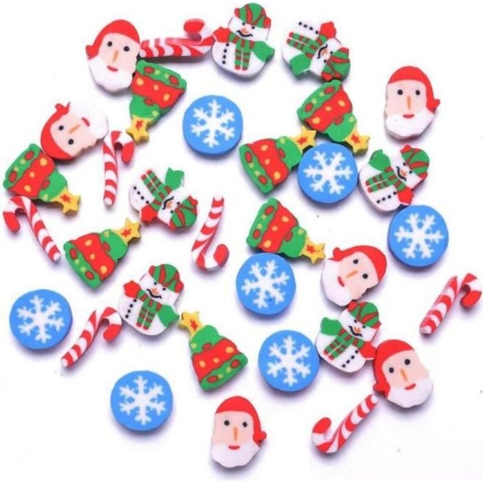 Eraseurs de dessin animé mini crayon de Noël gommes à crayons de Noël 3D  Santa Tree Snowflake Erasers Toy pour enfants - Cdiscount Beaux-Arts et  Loisirs créatifs