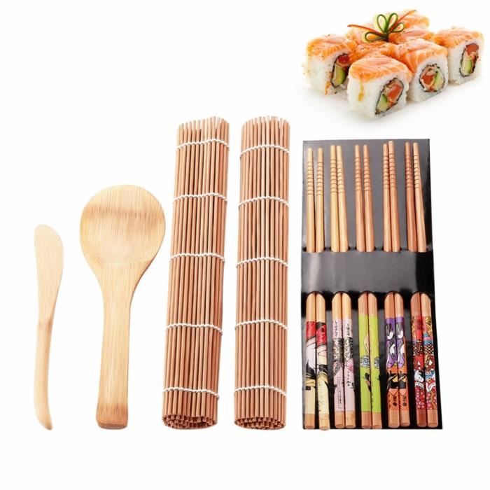 Ensemble de machine à sushi en bambou Kit de Fabrication de Sushi, Kit de  Rouleau de Sushi table cuisine Couleur assortie - Cdiscount Maison