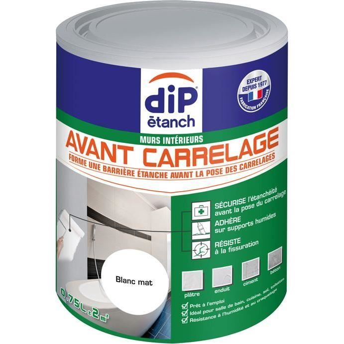 Dip Etanch Avant Carrelage 0 75l Blanc Achat Vente Peinture