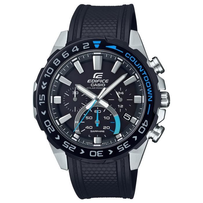 Montre - EDIFICE - Modèle Sport - Résine Noire - Quartz - Étanche 10 Atm
