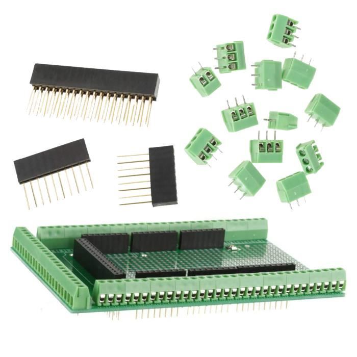 Panneau Prototype ARCELI Pour Arduino - PCB FR-4 + Borniers + Connecteurs Femelle
